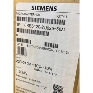 Variador de Frecuencia Siemens Micromaster 420 6SE6420-2UC25-5CA1 1.5kW 200-240V Para Uso Industrial - Product Image 1