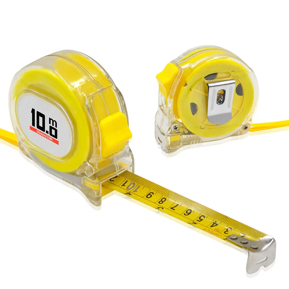 Strong self-locks spring easy to read measurement 10M/33ft-25mm measuring tape with high-performance spring