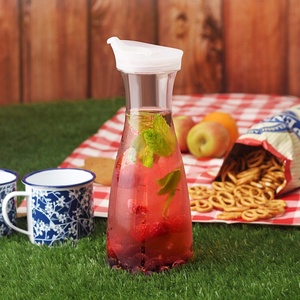 Pichet en plastique acrylique Offre Spéciale avec couvercle transparent PC Carafe de qualité de restaurant pour jus de thé eau et vin Bouilloire à thé faite à la main - Product Image 6