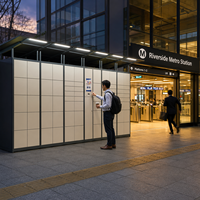 Casier de livraison de colis intelligent Winnsen, extérieur, résistant aux intempéries, serrure électronique 24h/24 et 7j/7 pour station de métro