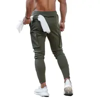जिम जहां जॉगिंग पतला पतला कार्गो पैंट पुरुषों स्लिम फिट Sweatpants कसरत