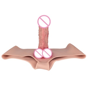 7.4''Silicone Realistic Hollow Dildo Panties <b>Men</b> Gay Lesbian G-Spot Stimulation Realistic Strap-On Dildo Penis Pants Sex <b>Toys</b> - Product Image 4