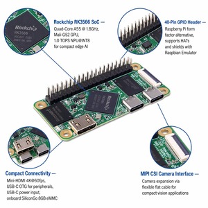 Mini PC Box 4K avec processeur Quad-core ARM Cortex-A55, émulateur Raspberry <span class=keywords><strong>Pi</strong></span> OS, carte de développement audio RK3566 - Product Image 4