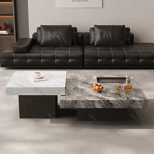Phong cách Ý tối giản đá phiến Bàn cà phê, ánh sáng sang trọng, đá cẩm thạch tối giản hiện đại, phòng khách Cỡ Nhỏ - Product Image 1