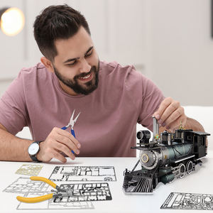 <span class=keywords><strong>Piececool</strong></span> la locomotive Mogul Puzzle en métal 3D Train à vapeur vintage Modèle d'assemblage DIY Cadeau artisanal pour adultes et enfants - Product Image 5