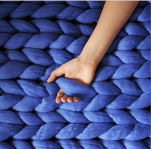 Luxury Chunky <strong>Knit</strong> <strong>Throw</strong> Blanket Large <strong>Cable</strong> Knitted Soft Cozy Polyester Chenille Bulky Blankets for Cuddling up in Bed - Product Image 2