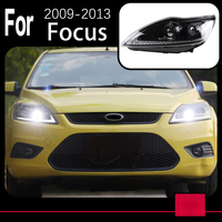 Accesorios para Automóviles, Faros Delanteros LED para Ford Focus 2009-2011, Faros Delanteros LED Dinámicos con Señalización LED DRL HID Bi Xenón