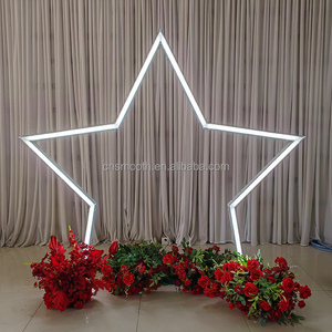 Mịn lối đi đám cưới vòm ánh sáng trắng Ngôi Sao hình dạng đường hầm ánh sáng lối đi bộ vòm <span class=keywords><strong>Backdrop</strong></span> cho đám cưới - Product Image 6