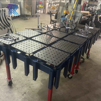 Table de soudage robotisée TKweld 3000*1500*200mm 2D 3D en fonte d'acier noir en pouces pour station de soudage, certifiée CE, neuve