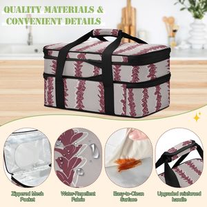 Sac isotherme double compartiment 20L pour plats à emporter, en aluminium, motif hawaïen, personnalisé, 2 couches - Product Image 6