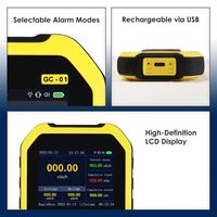 Moniteur radioactif de haute qualité, unités commutables bêta-gamma-rayons X, compteur Geiger rechargeable, rayonnement nucléaire, 1 an