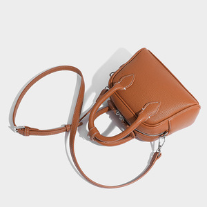 Design Boston Handbag Versatile Casual Work Clothing <b>Bag</b> Zipper Fashionable Waterproof PU Material Crossbody Tanjing - Product Image 4