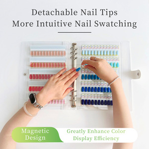 Présentoir de vernis gel magnétique portable pour 240, 180 ou 120 couleurs, avec cartes de couleurs en acrylique, outil de nuancier pour salon de manucure - Product Image 2