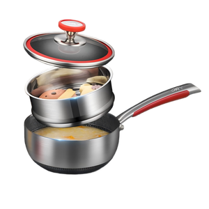 Juego de Utensilios de Cocina de Acero Inoxidable Ecológico, Antiadherente, con Tapa de Vapor, para Estufa de Gas e Inducción - Product Image 4