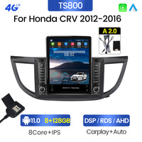 Lecteur stéréo de voiture MEKEDE Android 11 IPS + 2.5D + DSP pour Honda CRV 2012-2016 8 + 128GB stéréo android split screen autoradio