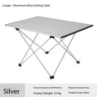 Table pliante portable en aluminium Ming Chan, légère, pour pique-nique, camping, barbecue, avec sac de transport pour les voyages en plein air, la plage