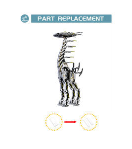 7682 pezzo MOC MOC-89630 gigantesca linea del cielo dell'orizzonte con collo alto regalo di bestia giraffa più grande modello a collo lungo Mecha set di mattoncini - Product Image 4