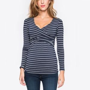 Maglietta <span class=keywords><strong>e</strong></span> T-shirt a Righe per Maternità <span class=keywords><strong>e</strong></span> <span class=keywords><strong>Allattamento</strong></span> Best-Seller in Europa <span class=keywords><strong>e</strong></span> America - Product Image 3