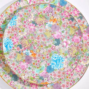 Medieval European-style fruit platter, pastry platter, dried fruit platter, wedding cake platter, golden-edge fruit platter - Product Image 3