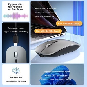 Tri-Mode Wireless Mouse, 2.4G Blue Tooth Wired Three Mode, Multicolor Silent Mice for Laptop <b>Game</b> Office - Product Image 3