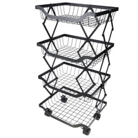 Mode réglable multicouche chariot de cuisine évier pliant télescopique pliable passoire fruits et légumes panier support