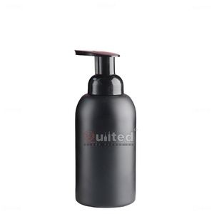 Flacon de savon pour les mains en verre dépoli à large ouverture personnalisé, transparent, noir mat, 250 ml, 350 ml, avec distributeur de mousse et manchon en silicone - Product Image 6