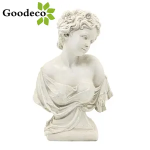 Goodeco Высококачественная наружная садовая скульптура Статуэтка из смолы богиня бюст женская статуя