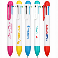Stylo bille multicolore 6 en 1, stylo rétractable multicolore en plastique, encre noire, bleue, rouge, verte, violette, jaune pour étudiants, école