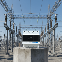 Commutateur de transfert automatique ATS double alimentation 100A monophasé IP20 avec protection contre les surtensions et les sous-tensions pour alimentation de secours