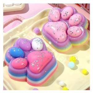 Wholesale Customized <b>Cat</b> Paw <b>Squishy</b> Toys Soft TPR Material Slow Rising Mochi Texture Kawaii Stress Ball Bulk Order Squeeze Toys - Product Image 3