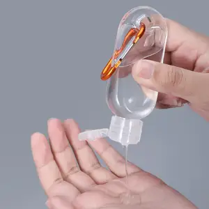 挂钩空塑料瓶，用于带翻盖登山扣的一次性洗手液