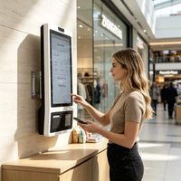 Kiosque de paiement en libre-service avec écran tactile de 21,6 pouces, système POS avec imprimante et scanner, personnalisé pour la restauration et le commerce de détail