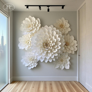 FLYING FLOWERS Nouvel An Décor À La Maison Unique Décoration Murale Élégante avec Artificielle Géant Papier Art Fleurs Conception - Product Image 3