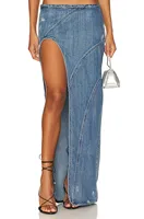 Jupe en jean élastique en forme de A personnalisable de haute qualité pour femmes, taille haute, décontractée, fendue, respirante, été, vente chaude