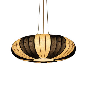 Japanese Wabi Sabi Style Pendant <b>Light</b> Round Fabric Lamp 60Cm 80Cm Diameter E27 Bulb Base For <b>Dining</b> Room Home Decor - Product Image 5