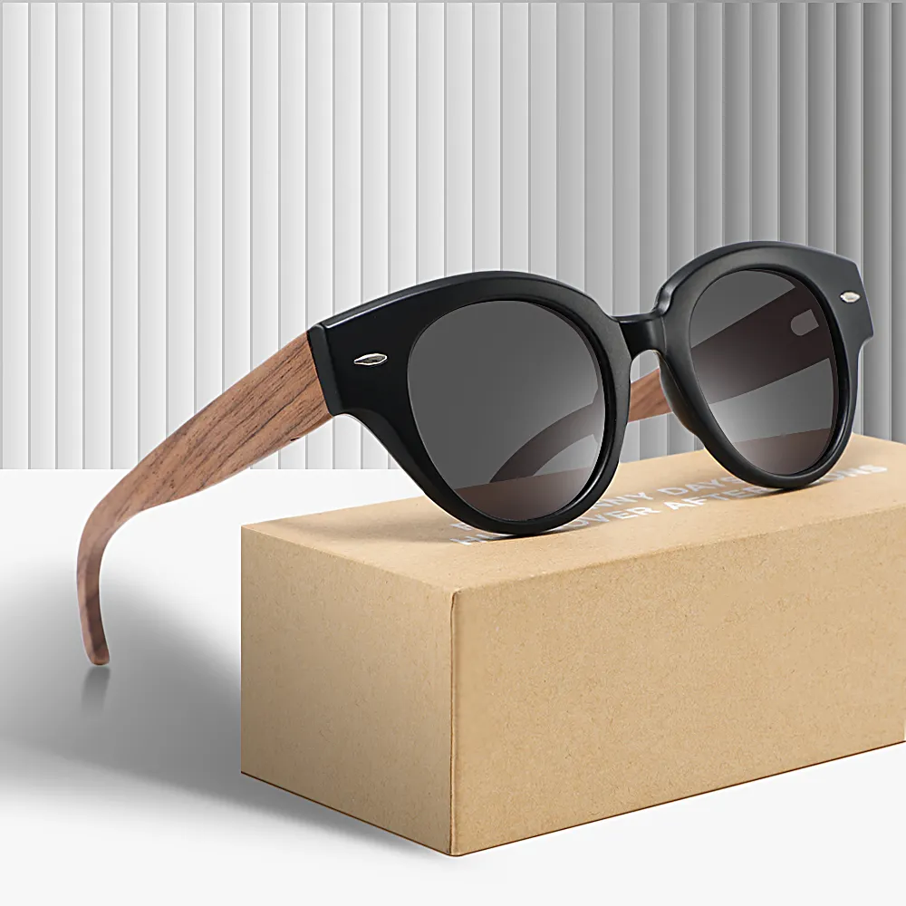 2023 big frame wood sunglasses high quality custom logo shade sun glasses woman man