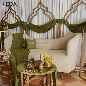 ฉากหลังโค้งสีทองสไตล์อาหรับสมัยใหม่แบบกำหนดเองของ LEDA สำหรับตกแต่งซุ้มงานแต่งงาน - Product Image 4