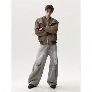 Chaqueta de Moda Urbana para Hombre, Estilo Informal, Holgada, para Primavera y Otoño, Ropa Exterior - Product Image 5