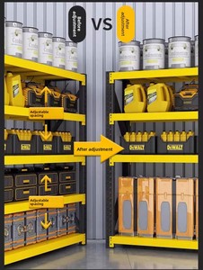 Scaffalature Industriali in Metallo, Scaffali Leggeri in Acciaio, Scaffalature Senza Bulloni, Scaffali per Stoccaggio Cartoni, Scaffalature per Magazzino - Product Image 3