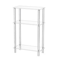 Étagère de présentation en acrylique transparent à 3 niveaux pour café, thé, artisanat, décoration intérieure, pour canapé, salon, chambre et salle de bain