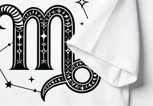 T-shirt da uomo personalizzata 100% cotone a maniche corte, comoda, oversize, casual, con stampa serigrafica grafica zodiaco Capricorno - Product Image 2