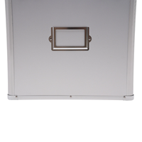 Boîte de rangement pour disques vinyles avec fermeture à clé, capacité de 50 disques vinyles, boîte de rangement pour disques vinyles en aluminium durable avec fermeture à clé