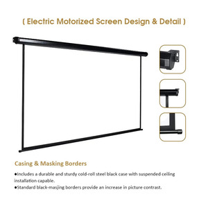 Bán buôn 120 inch 16:9 Movie điện tử màn hình máy chiếu với điều khiển từ xa cơ giới màn hình chiếu cho rạp hát tại nhà - Product Image 5