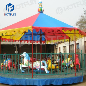Hotfun <span class=keywords><strong>Manege</strong></span> Attractions pour enfants Mini Funfair Rides Kiddie Rides Small Kids Outdoor Simple carrousel à vendre - Product Image 5