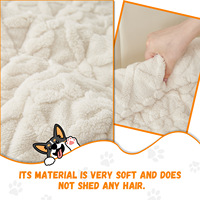 Lit pour chien carré moderne et minimaliste en peluche, respirant, chaud et doux, en polaire, lavable, pour chiot et chat, pour l'intérieur