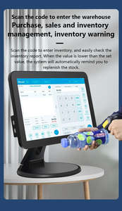 Terminal de Punto de Venta con Pantalla Táctil de 15.6 Pulgadas, Kiosco de Autoservicio, Máquina POS para Recibos de Pedidos - Product Image 3