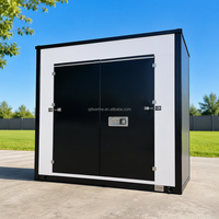 Conteneur de stockage modulaire en acier de 8 pieds, 12 pieds, 16 pieds, 20 pieds avec porte battante, unité de stockage extérieure portable