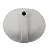Lavabos de salle de bain ovales en céramique 1714, à poser sur comptoir, faciles à nettoyer, design industriel, blanc, capacité 12L, OEM, garantie 5 ans, usage commercial