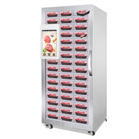 Distributeur automatique intelligent Vendlife, en acier métallique de luxe, avec écran tactile, pour la vente de viande fraîche et de produits alimentaires, avec paiement par carte de crédit et code QR.