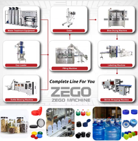 Ligne de production de remplissage d'eau en bouteilles en plastique pour boissons, automatique, 600 BPH, 5 gallons, contrôlée par PLC, avec économie d'énergie